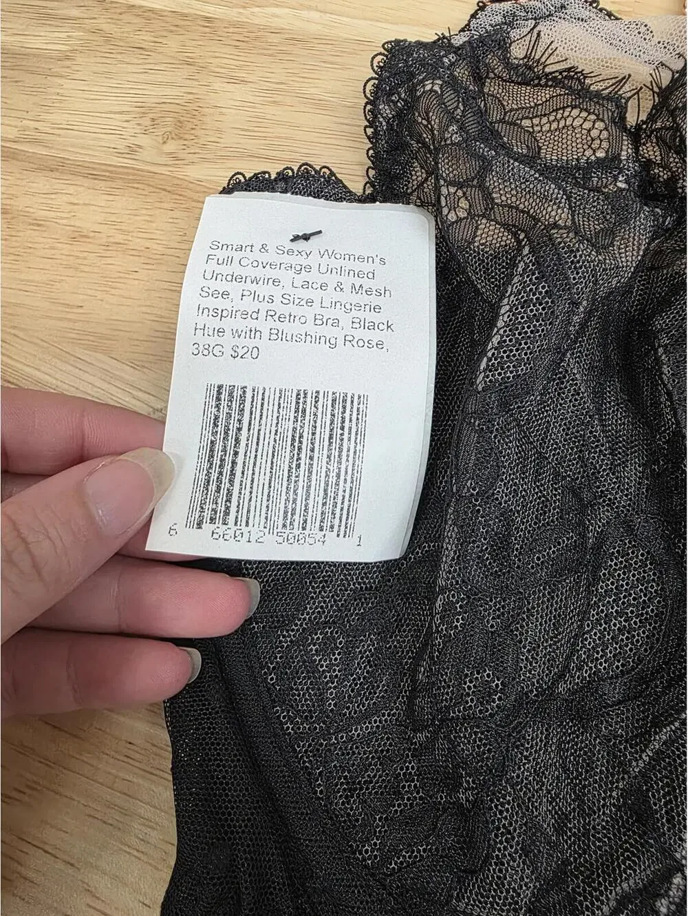 Smart & Sexy Women’s Full Coverage Unlined Underwire Bra Black 38G